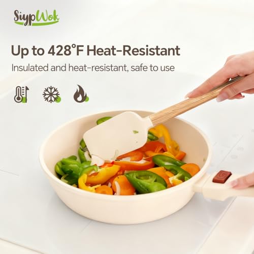 Silicone Spatula Set - 5 Piece Nonstick Kitchen Utensils