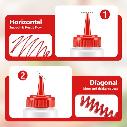Squeeze Bottles Set - Food-Grade 8oz Condiment Dispensers for Sauces