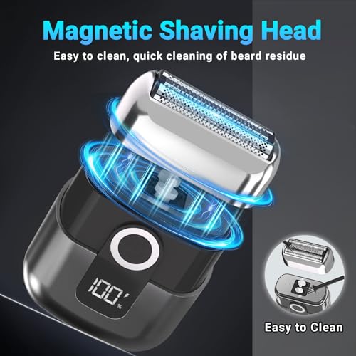 LYRSLF Portable Electric Foil Shaver for Men, Wet & Dry 3-Blade Razor