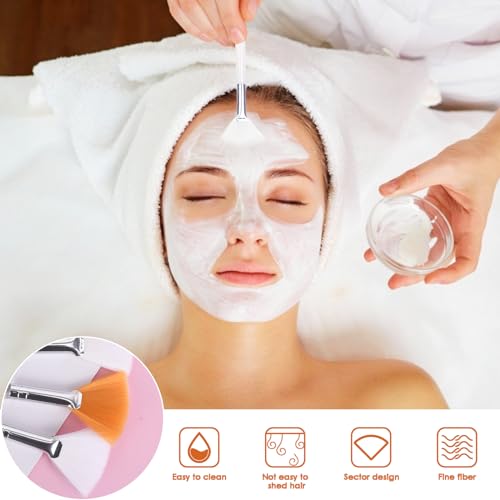 Suptizizkz White 20-Piece Fan Makeup & Facial Brush Set Reusable Cosmetic Tools