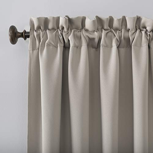 Sun Zero Easton Energy Saving Blackout Curtain Panel - 40" x 84" - Stone