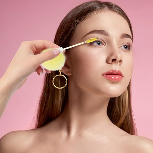 Disposable Mascara Wands Set with Diamond Keychain Tubes - 48 Pieces