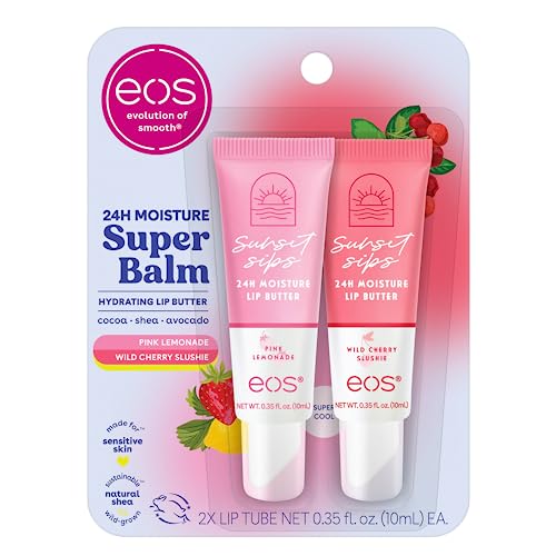 eos 24H Moisture Super Balm - Pink Lemonade & Wild Cherry, 2-Pack