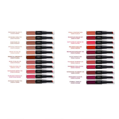 L'Oreal Paris Infallible Pro Last 2 Step Lipstick Raisin Revival Long Wear, Transfer-Resistant