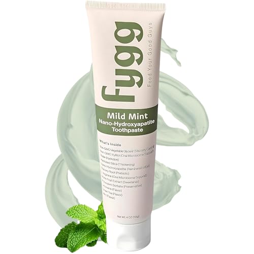 Fygg Fluoride-Free Mild Mint Toothpaste, 4oz for Sensitive Teeth