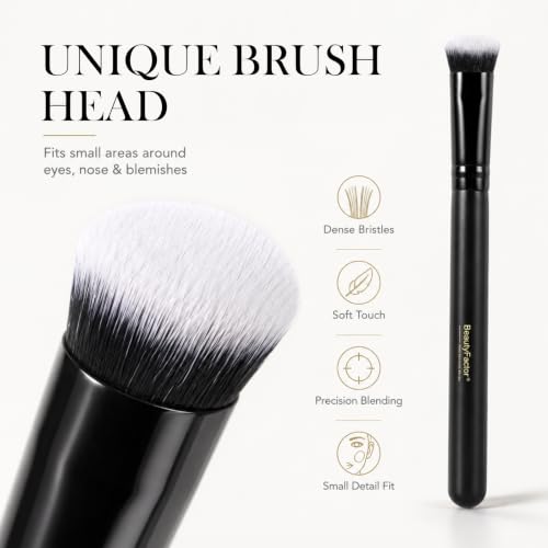 Precision Concealer Brush for Under Eye Blending - Soft Synthetic Bristles