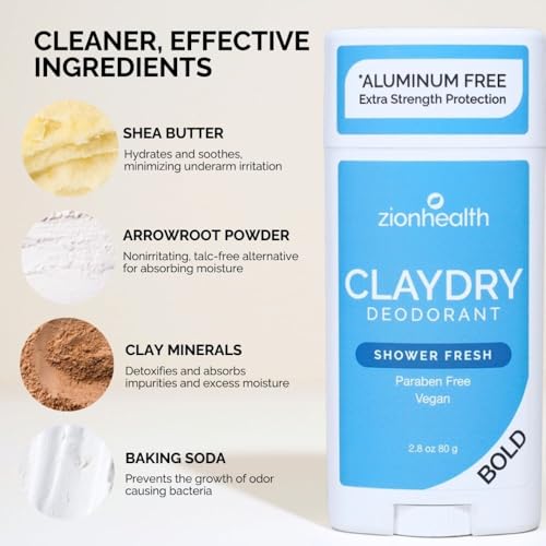 Bold ClayDry Deodorant - Aluminum Free, Extra Strength, 2.8 oz