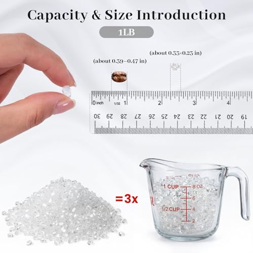 DomeStar 4200 PCS Clear Fake Ice Rocks - Mini Acrylic Crystals for Decor