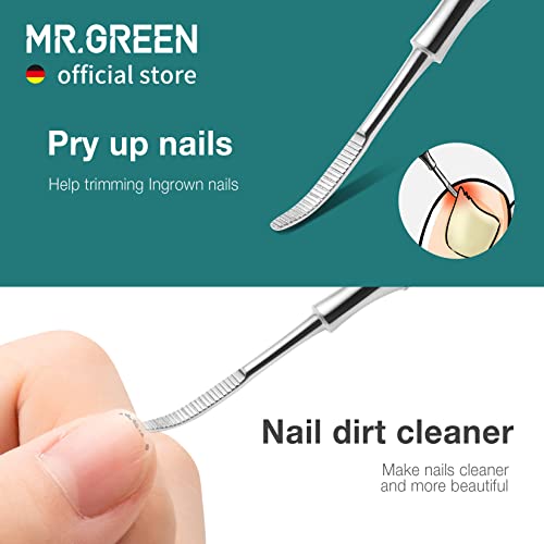 MR.GREEN Double-Ended Cuticle Pusher & Nail Cleaner Tool