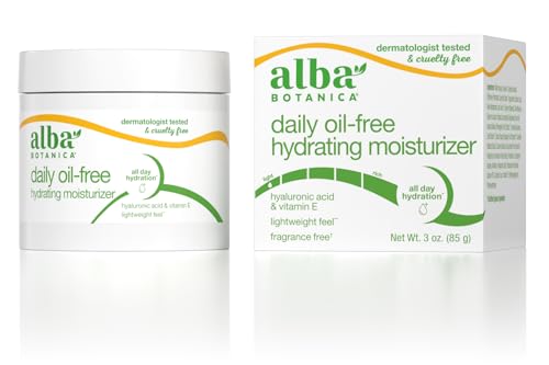 Alba Botanica Daily Oil-Free Hydrating Moisturizer with Hyaluronic Acid & Vitamin E – 3 oz
