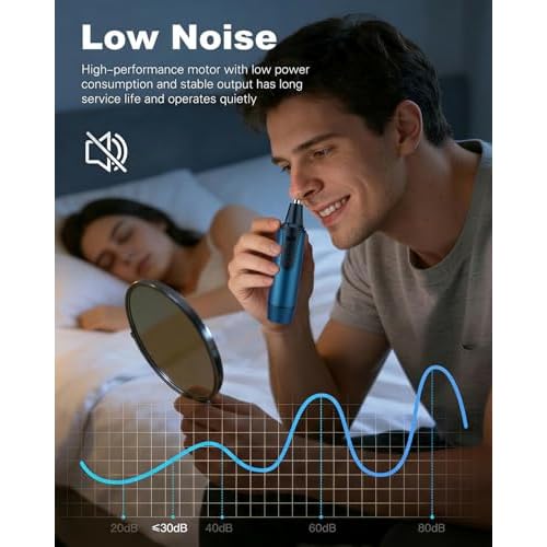 AREYZIN Nose Hair Trimmer for Men,2026 Professional 3 in 1 Painless RechargeableEar and Nose Trimmer,IPX7 Waterproof Eyebrow Facial Hair Trimmer Body Grooming Kit Dual EdgeBlades