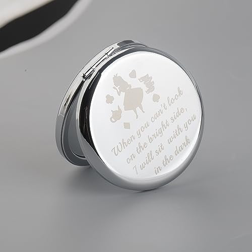 AKTAP Princess Compact Mirror with Inspirational Quote