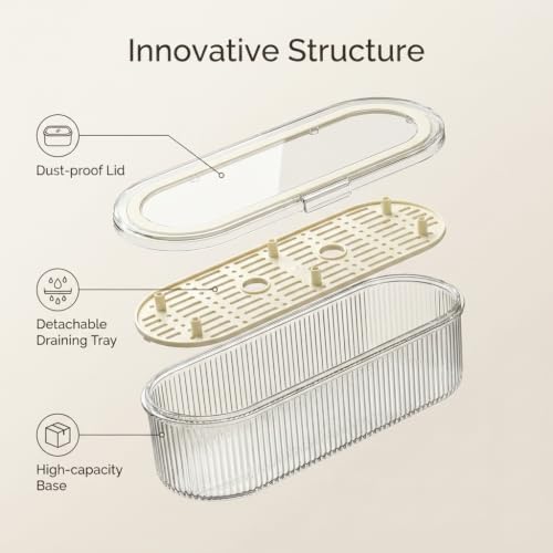 Flatware Tray with Lid - Durable Utensil Organizer for Easy Storage