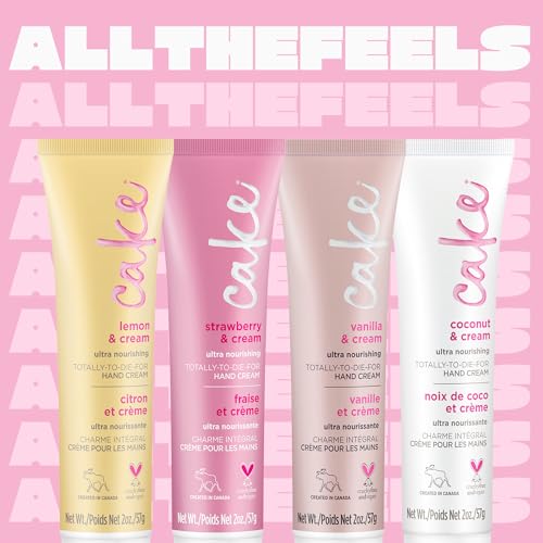 Cake Beauty Hand Cream Set - Shea Butter & Coconut Oil - 4 Pack