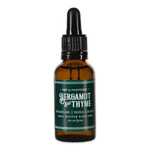 Pre de Provence Bergamot & Thyme Beard Oil - Moisturizing Shea Butter, 30ml
