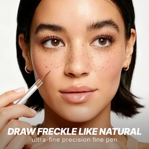 Pudaier Waterproof Faux Freckle Pen - 2 Pack Natural Sun-Kissed Makeup