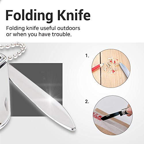 Royal 12pcs Nail Clippers Set with Knife & Can Opener, Chain - Made in Korea