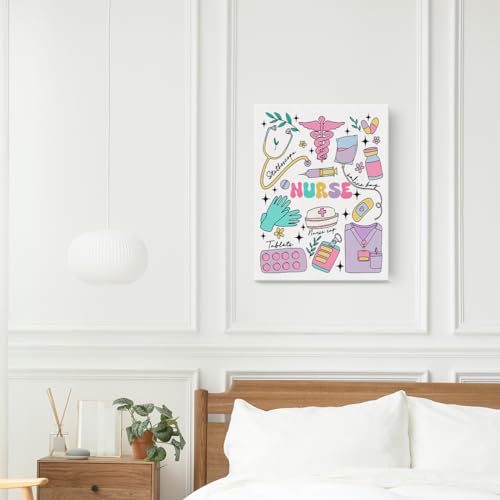 Nurse Appreciation Canvas Wall Art - Framed Gift for Nurses