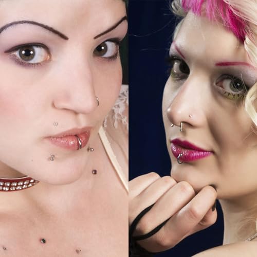 TKKUY 131PCS Professional Body Piercing Kit with 316L Stainless Steel Jewelry