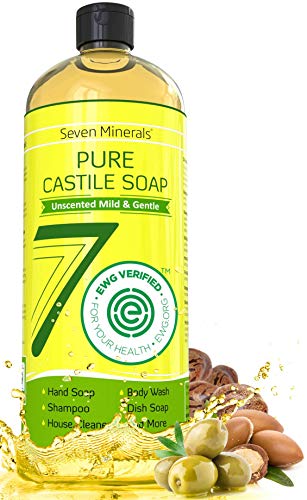Seven Minerals Unscented Castile Soap 33.8 fl oz - Vegan & Palm Oil-Free