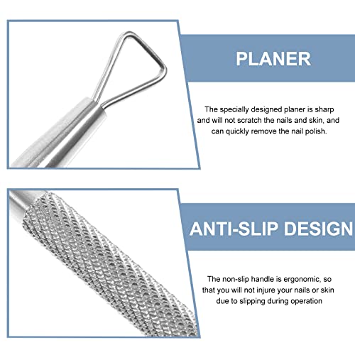 Stainless Steel Cuticle Pusher Set - 2 Professional Nail Care Tools