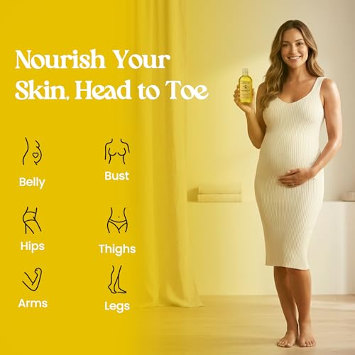 Organic Olive Oil Body Oil for Pregnancy - Stretch Mark Prevention - 4.5 oz