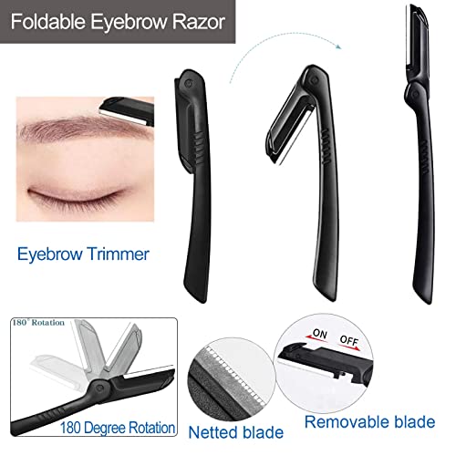 KAJUDA 5-in-1 Eyebrow Grooming Kit with Razor, Scissors & Tweezers