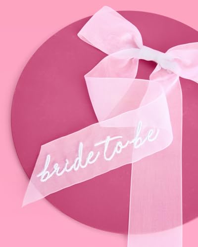 Bride To Be Sash & Hair Bow Set - Gold Foil Embroidered Accessories