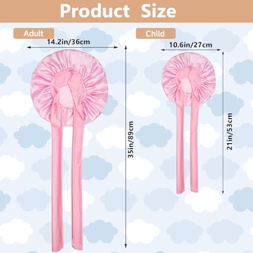 Mommy and Me Satin Bonnet Set - Adjustable Sleeping Hair Caps