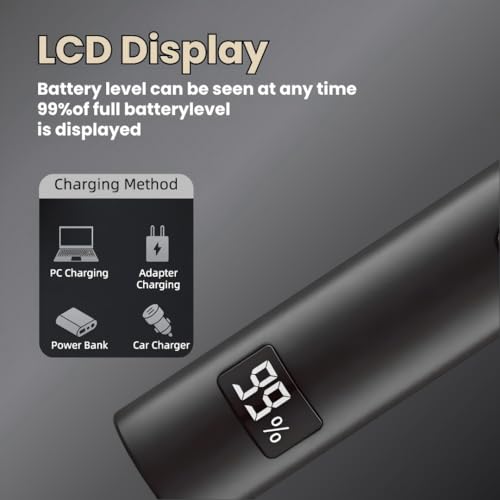 Rechargeable 3-in-1 Nose Ear & Facial Hair Trimmer for Men & Women