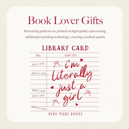 Library Card Tote Bag for Book Lovers - Perfect Christmas Gift