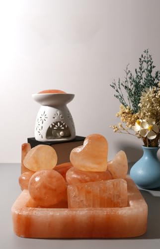 Ball Shape Himalayan Salt Massage Stones 2-Piece Hot Cold Spa Set 1.97in