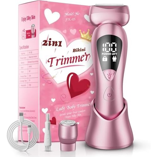 rategist Cordless Electric Razors for Women: Rechargeable Painless Bikini Trimmer for Body Hair - ???????? ???????????????????? Shaver with ?????? ?????????????? for Face/Underarm/Leg Light Pink