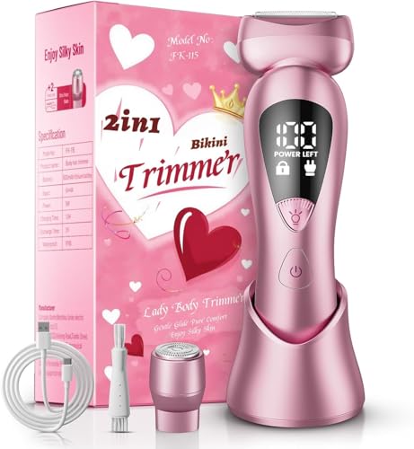 Rategist 3-in-1 Cordless Electric Razor for Women - Waterproof Bikini Trimmer