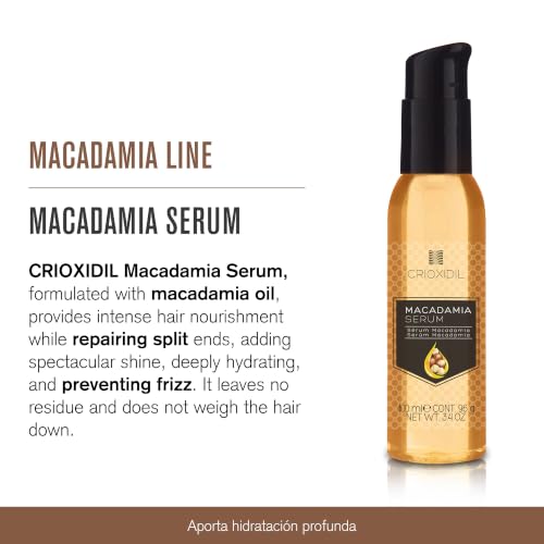Crioxidil Macadamia Hair Serum 100ml - Anti-Frizz & Split End Repair Oil