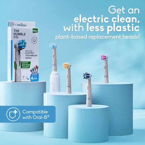 The Humble Co. Bamboo Electric Toothbrush Heads - Soft Bristles (4 Pack)