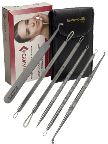 Cynamed Professional 6-Piece Stainless Steel Blackhead & Acne Remover Kit