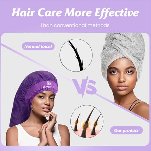Amzpic XXXL Bonnet Hair Dryer Attachment with Heat-Protection Headband