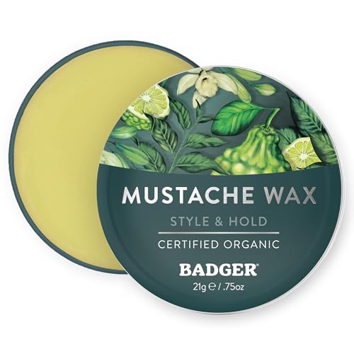Badger Mustache Wax - Medium Hold, Organic & Easy to Apply, 0.75 oz