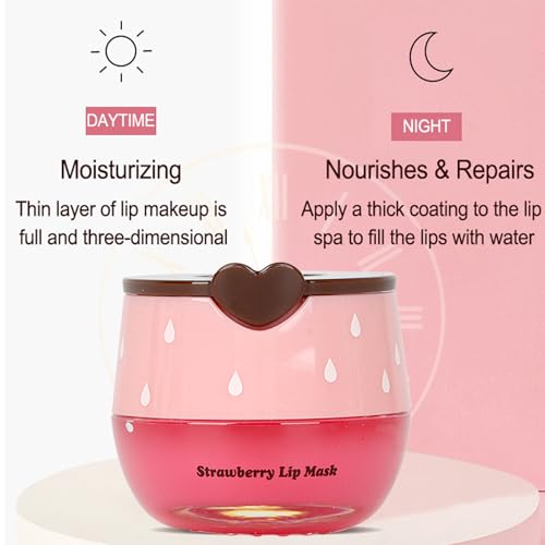 Deepmind 2 PCS Bee Lip Balm & Strawberry Lip Mask Set
