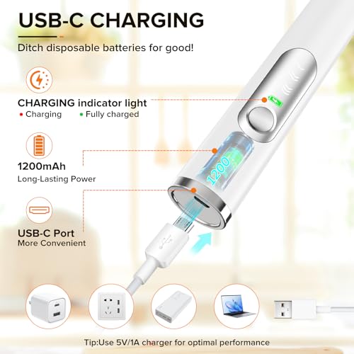 Handheld Rechargeable Milk Frother for Lattes & Matcha - USB-C