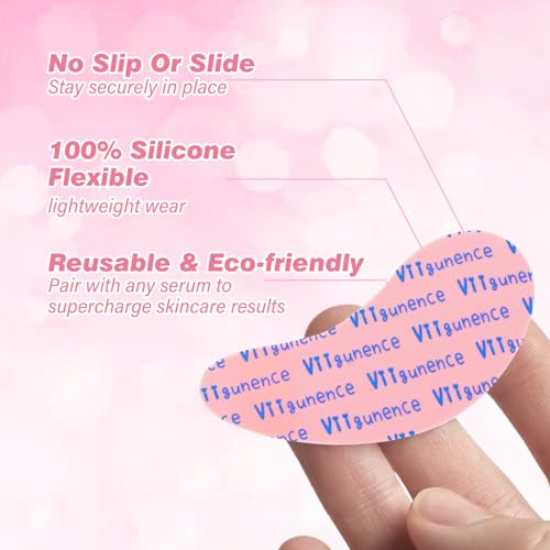 Viigunence Reusable Silicone Under Eye Patches with Metal Applicator – Minimize Fine Lines & Wrinkles