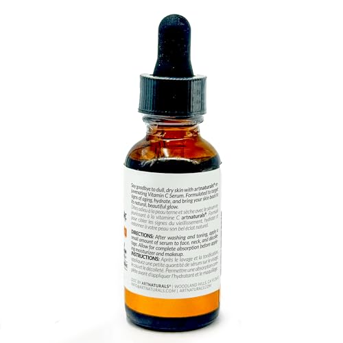 ArtNaturals Vitamin C Serum with Hyaluronic Acid, 1 oz - Anti-Aging & Brightening