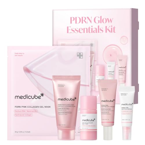 Medicube PDRN Glow Essentials Kit - 5-Step Mini Skincare Travel Set