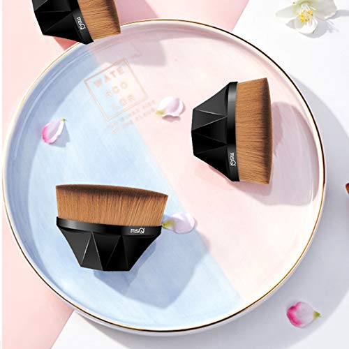 MSQ Foundation Brush with Case - Soft Synthetic Hair, Black