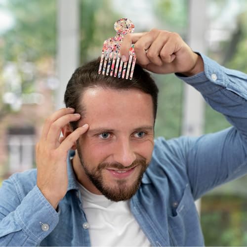 Detangling Hair Pick Comb for Curly Hair - Wide Tooth Acetate Comb