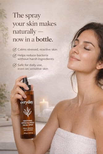 evryday Hypochlorous Acid Spray - 8oz Facial Mist for Acne & Piercing Care