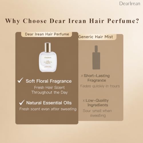 Dear Irean Floral Hair Perfume Mist - Alcohol-Free, Long-Lasting Fragrance
