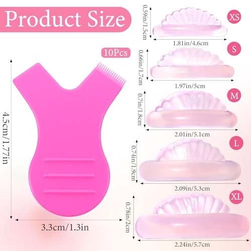Sibba 15Pcs Eyelash Lifting Shields - Reusable Silicone Lash Lift Pads