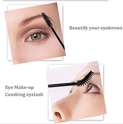 200 Pcs Disposable Eyelash Mascara Brushes with Bamboo Handle